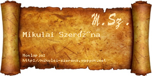 Mikulai Szeréna névjegykártya